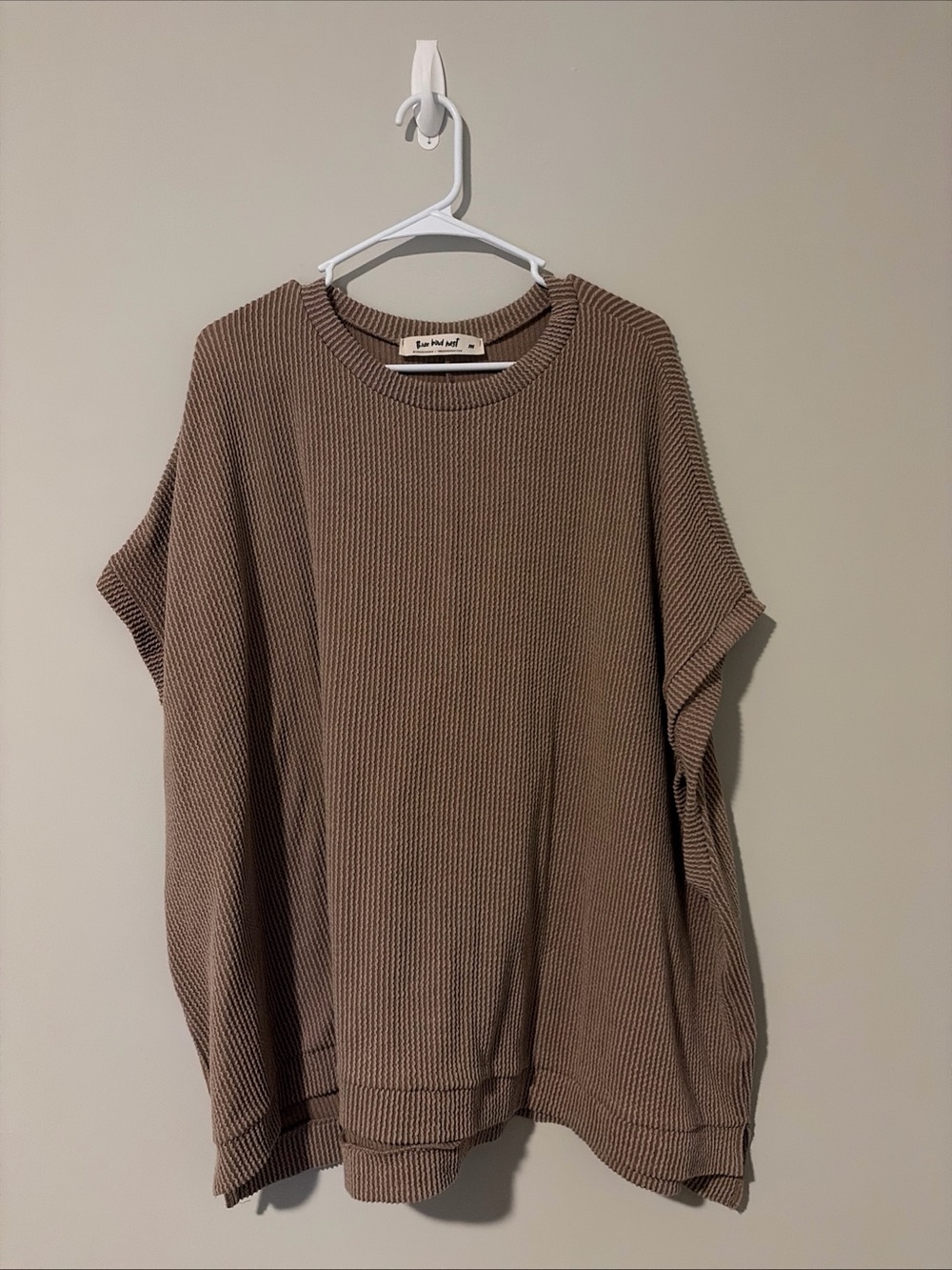 Three Bird Nest The Nest Rowan Oversized Ribbed Knit Top Women’s, Size Medium